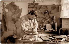 Roger Rilleau at work, 1947